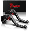 MZS Black Motorcycle Brake Clutch Levers Short Adjustable - CNC Short
