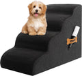 Dog Stairs Ramp for Bed and Couch - 4-Tier Soft Non-Slip Steps