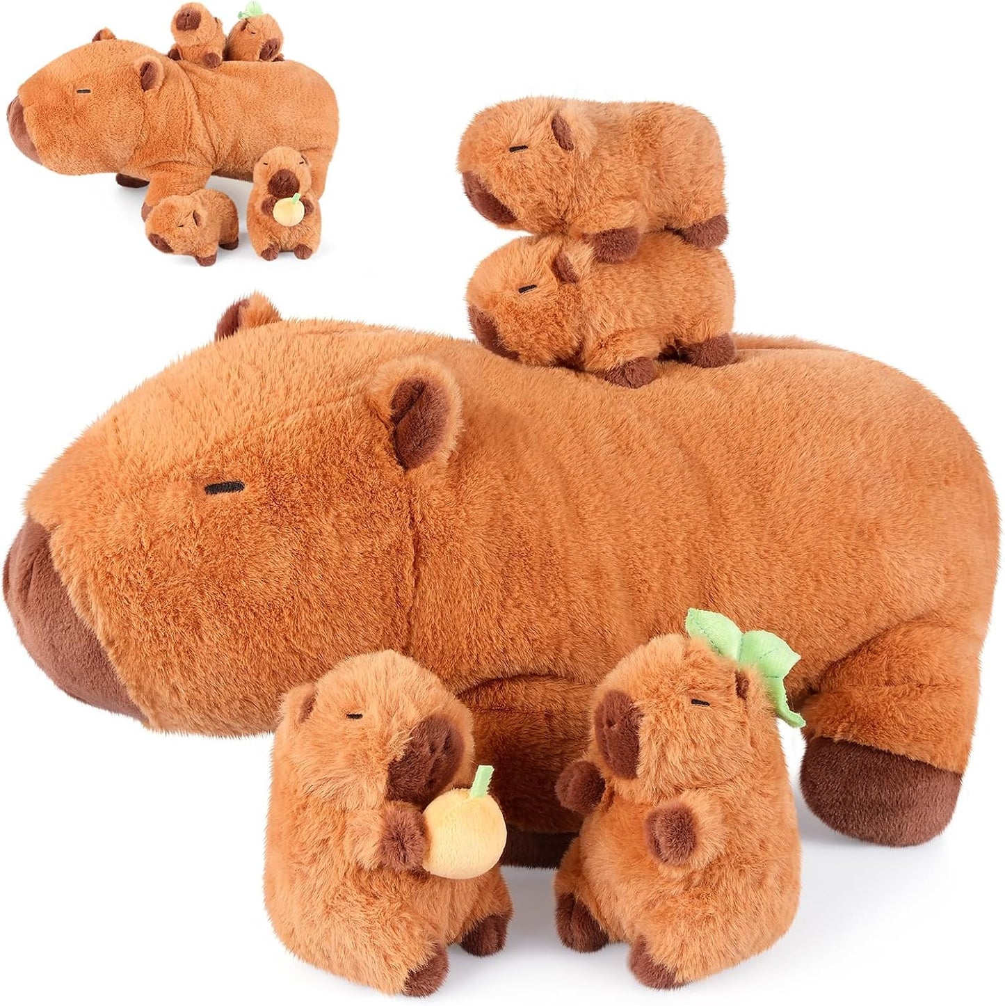 5-in-1 Capybara Stuffed Animals Set for Imaginative Play