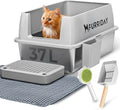 Large Stainless Steel Cat Litter Box XL for Ultimate Cleanliness
