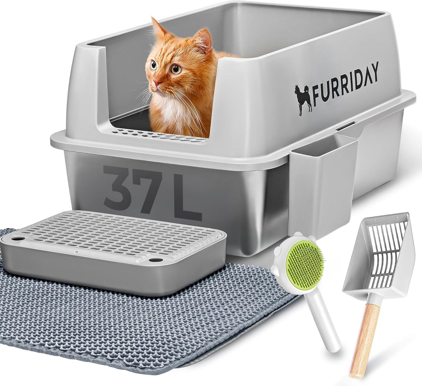 Large Stainless Steel Cat Litter Box XL for Ultimate Cleanliness