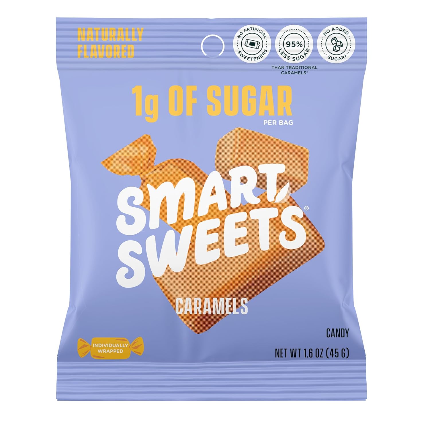 SmartSweets Caramel Candies - Low Sugar, Plant Based Treats