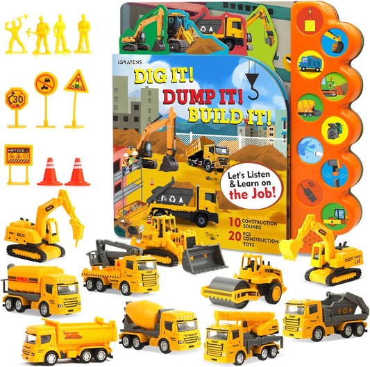 Interactive Construction Toy Set with Sound Book for Kids 3