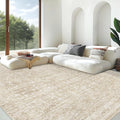 Area Rug Living Room Rugs 8x10 - Soft Boho Geometric Washable Rug