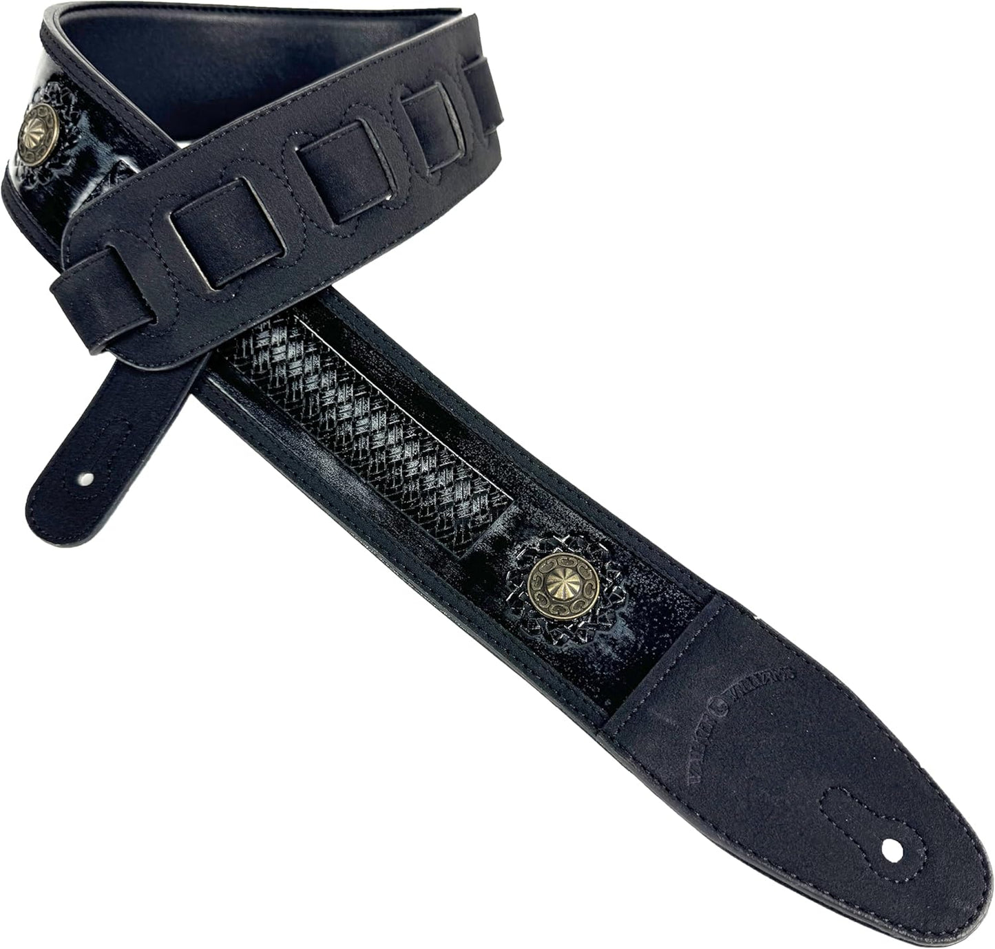 Walker & Williams GE-102 Antique Black Padded Strap for Comfort