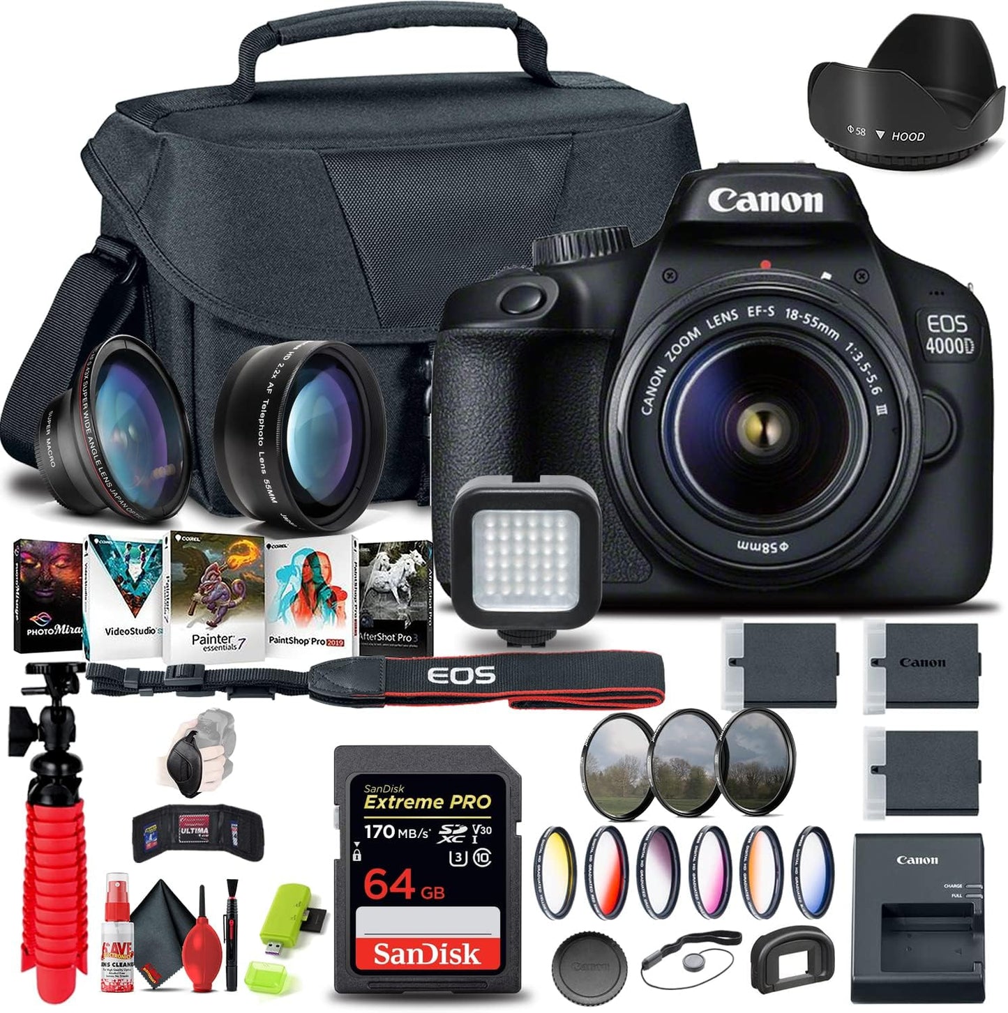 Canon EOS Rebel T100 DSLR Camera Bundle with 18-55mm Lens