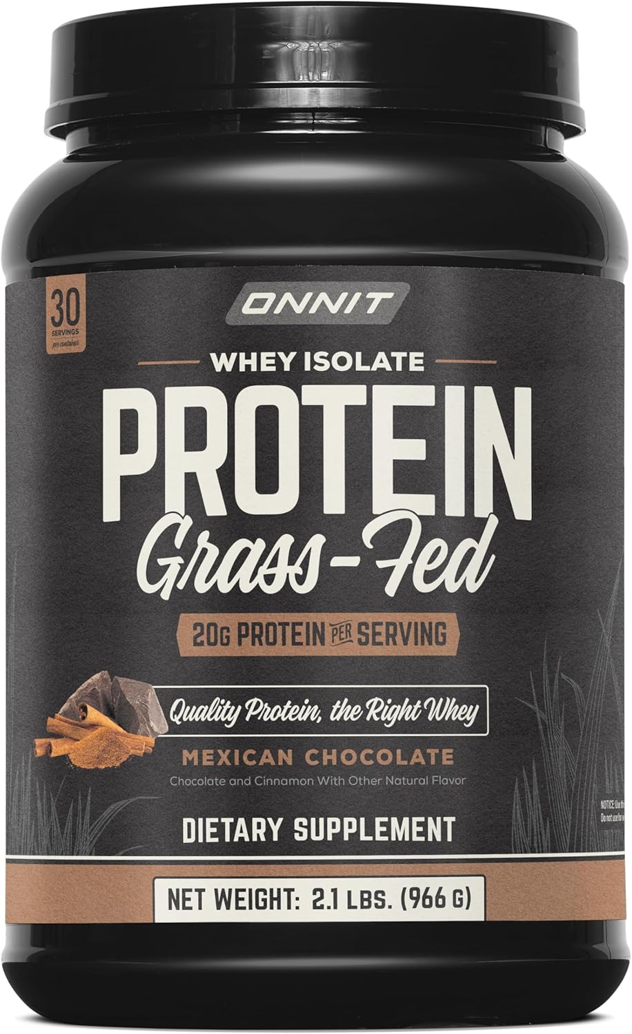 ONNIT Grass Fed Whey Isolate Protein Powder for Muscle Gain
