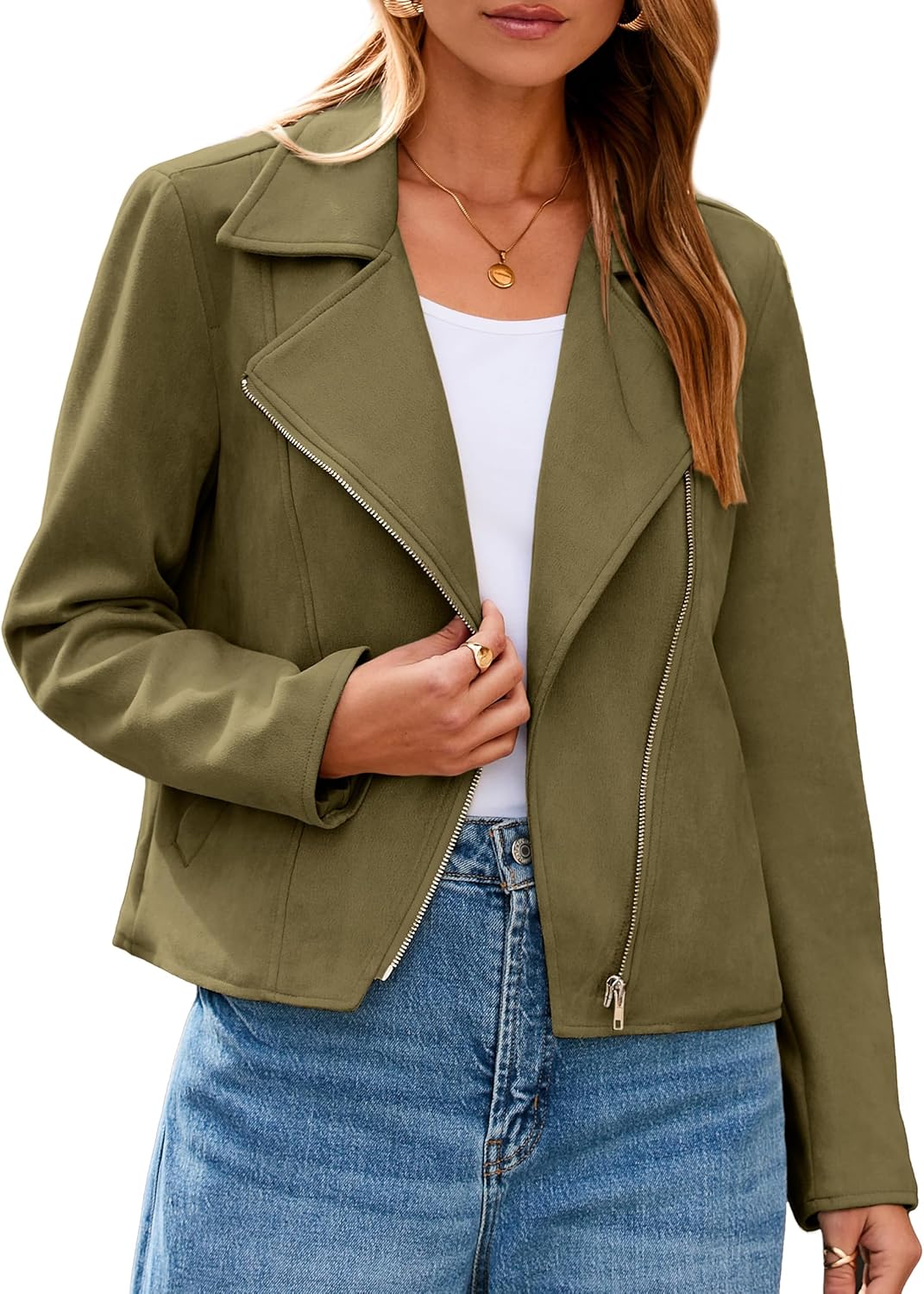 Stylish Faux Suede Jackets for Women - Chic Fall Fashion