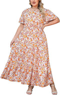 Nemidor Plus Size Maxi Dress for Curvy Women - Flowy Boho Fit choose