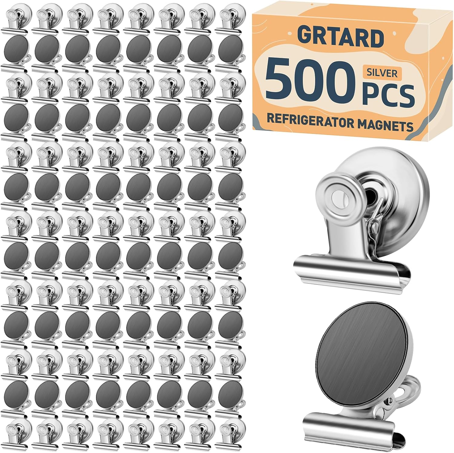 Grtard 500pack Magnetic Clips Heavy Duty for Fridge Use