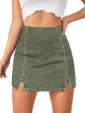 Women's Floerns High Waist Denim Skorts for Effortless Fashion