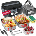 Electric Lunch Box for Adults 1.8L 2-Pack - Fast 100W Heated Meals