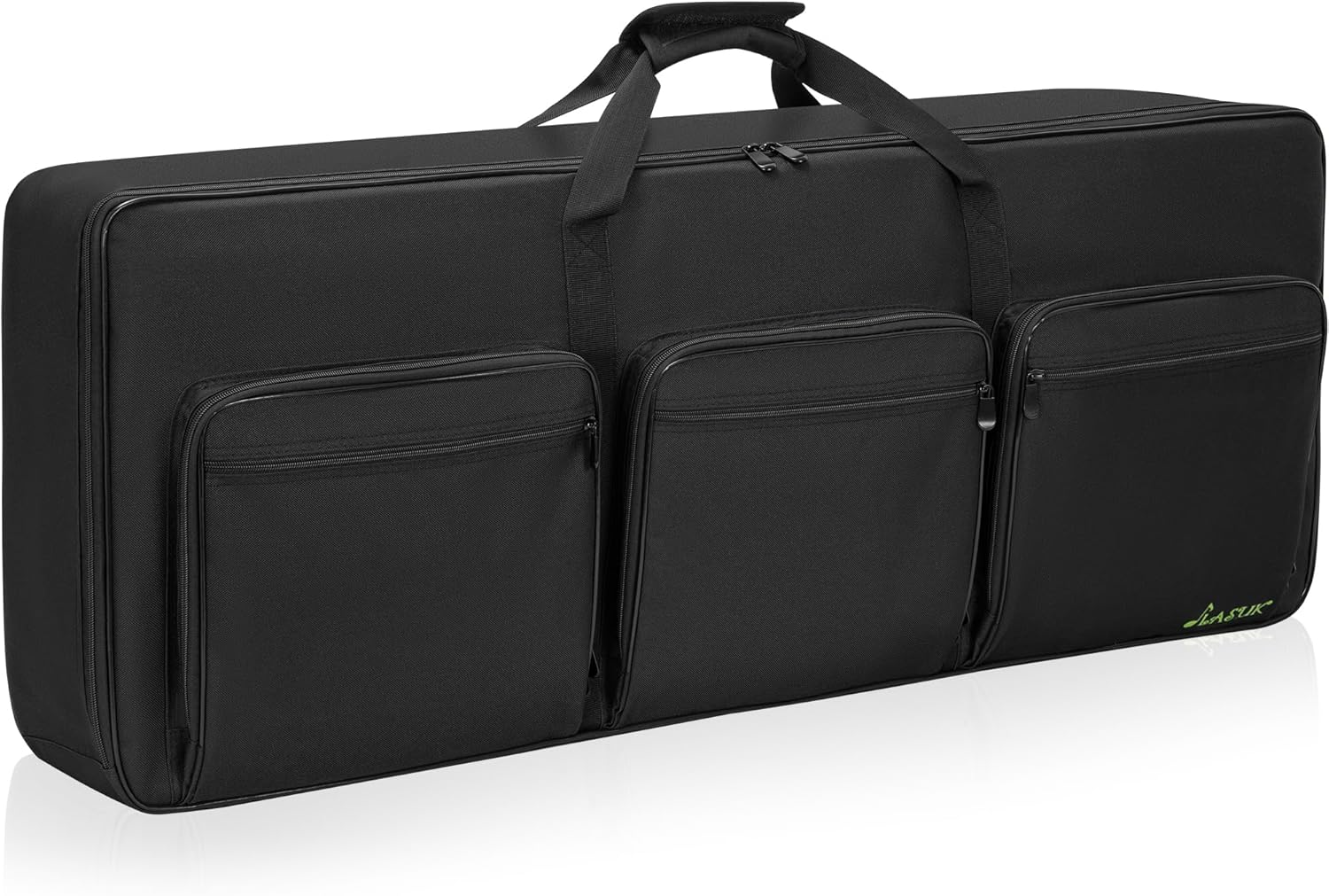 LASUK 61 Key Keyboard Gig Bag with 6-Pocket Organizer - Protect Your Electric Piano on the Go!