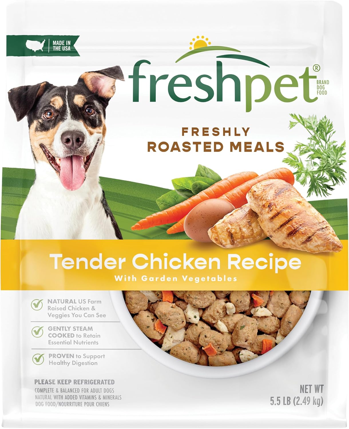 Freshpet Fresh Dog Food Tender Chicken Recipe for Healthy Pets
