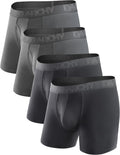 Mens Underwear Boxer Briefs Breathable Soft Moisture-Wicking gentler