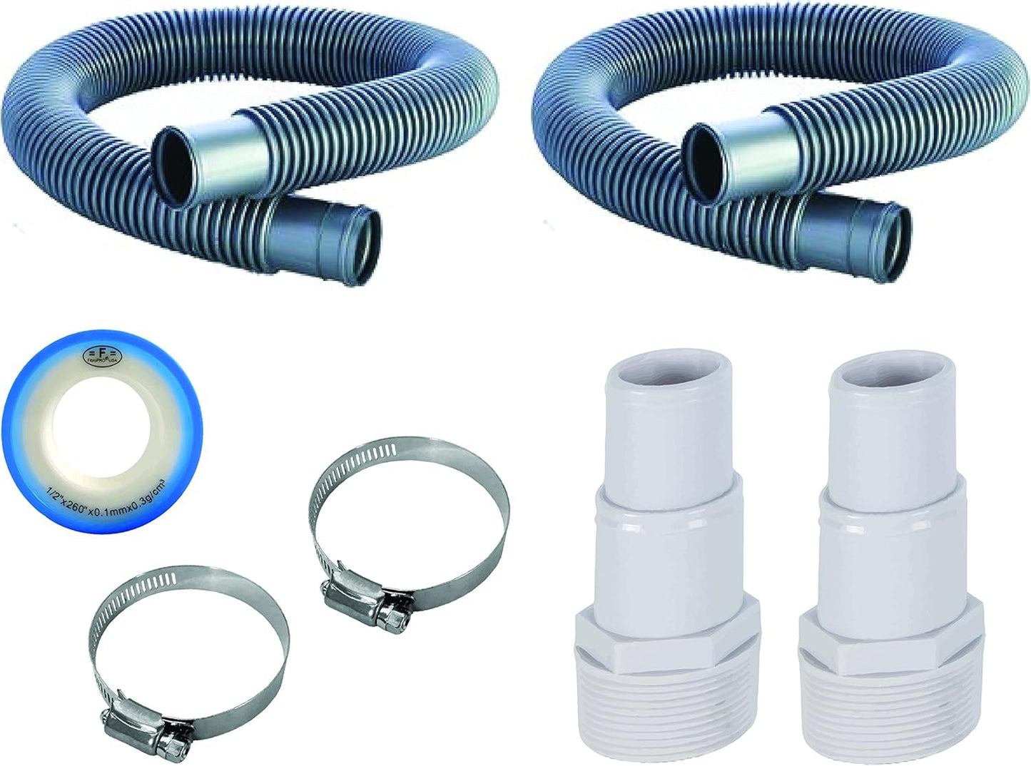 FibroPool 1 1/2 in Swimming Pool Filter Hose Replacement Kit