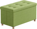 BRIAN & DANY 30 in Folding Storage Ottoman Bench - Bright Green