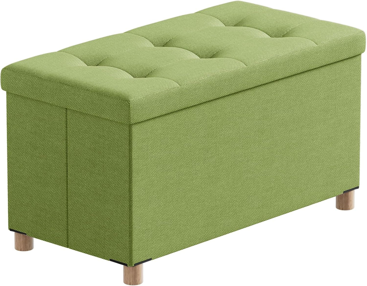 30 Inches Folding Storage Ottoman Bench for Home Use