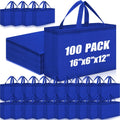 Reusable Grocery Bags Large Non Woven Tote - Foldable Durable Carry