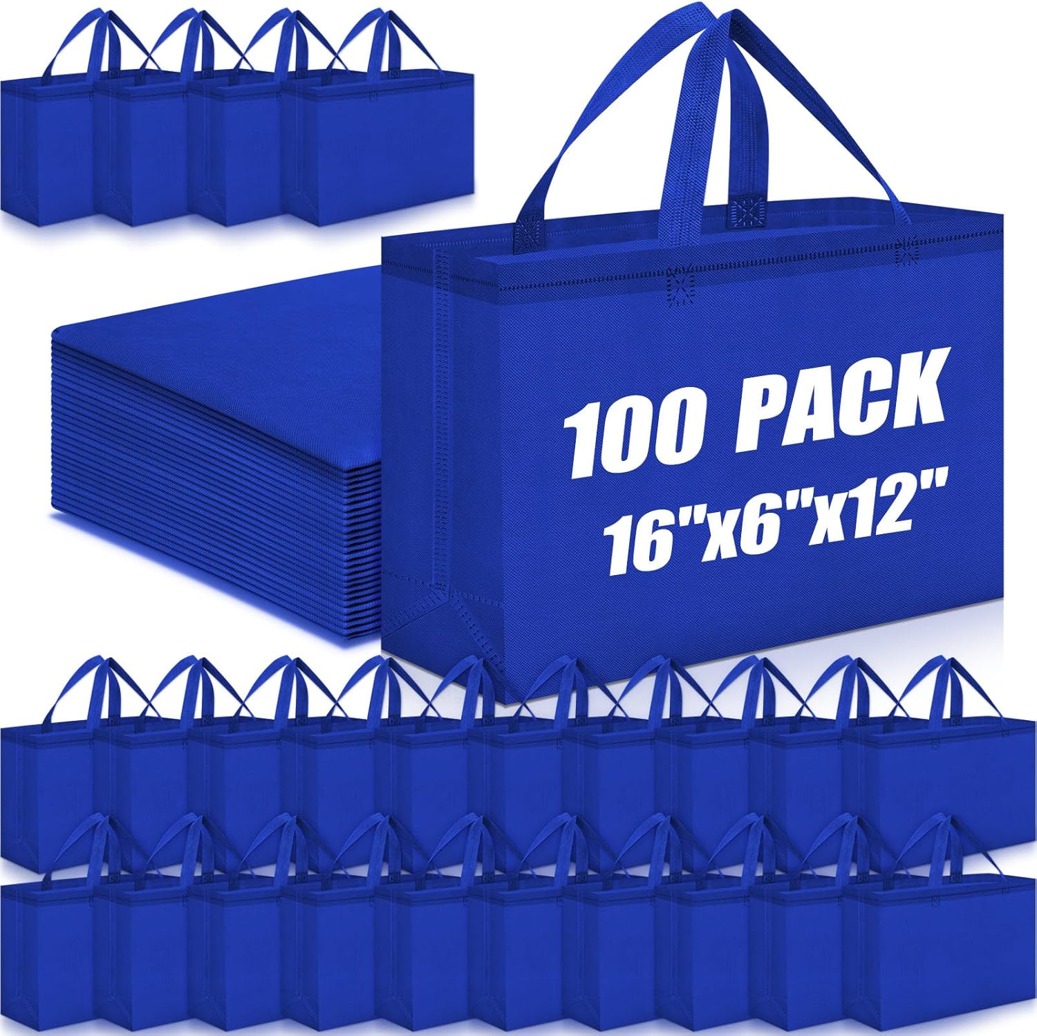 Reusable Grocery Bags Large Non Woven Shopping Bags with Handles