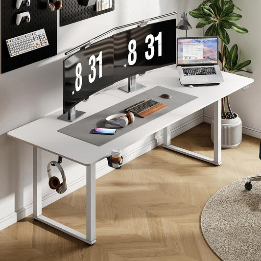 ONBRILL 71x32 Standing Desk: Dual Motor, Memory Controller, Adjustable Height - White