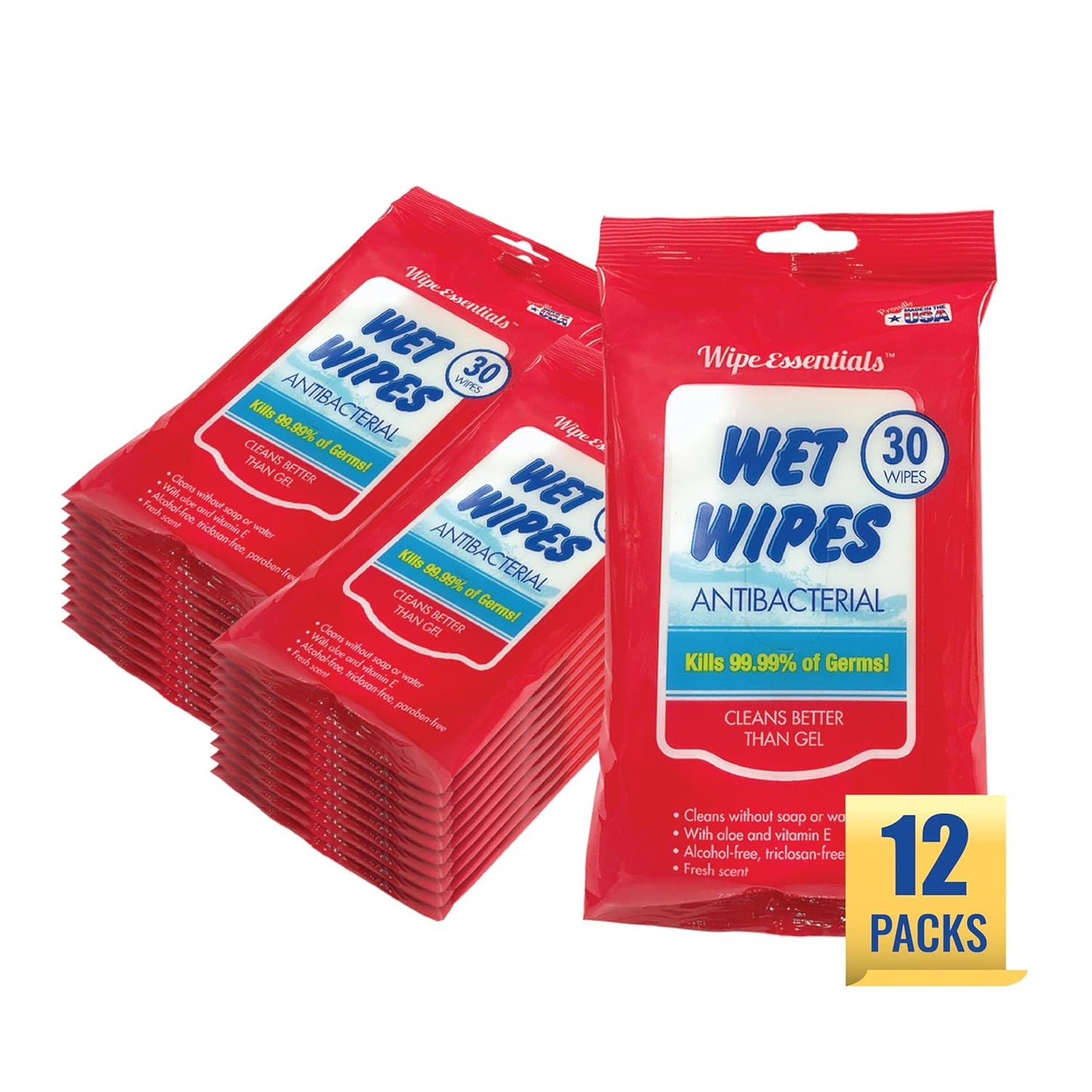 WipeEssentials Hand Sanitizer Wipes - Perfect for Travel and Home