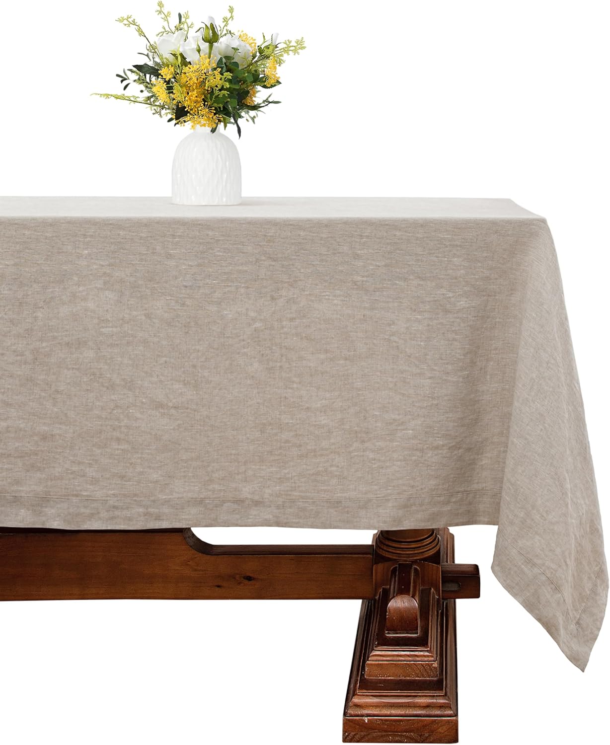 Linen World 100% French Linen Tablecloth for Elegant Dining