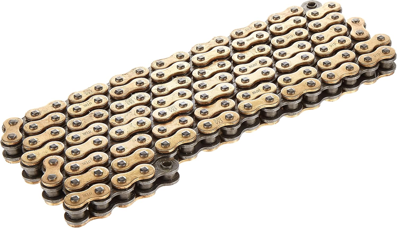 DID 520VX3GB-120 Gold X-Ring Chain for High Performance Bikes