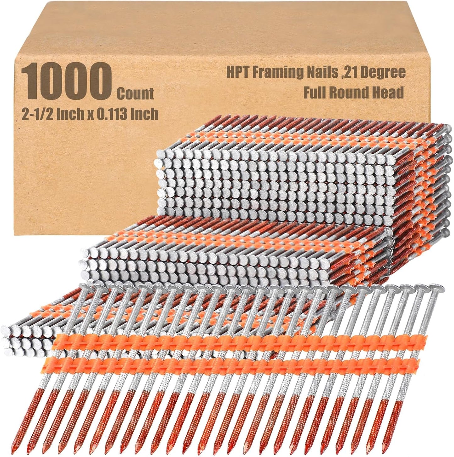21 Degree Framing Nails for Construction and Woodworking Projects
