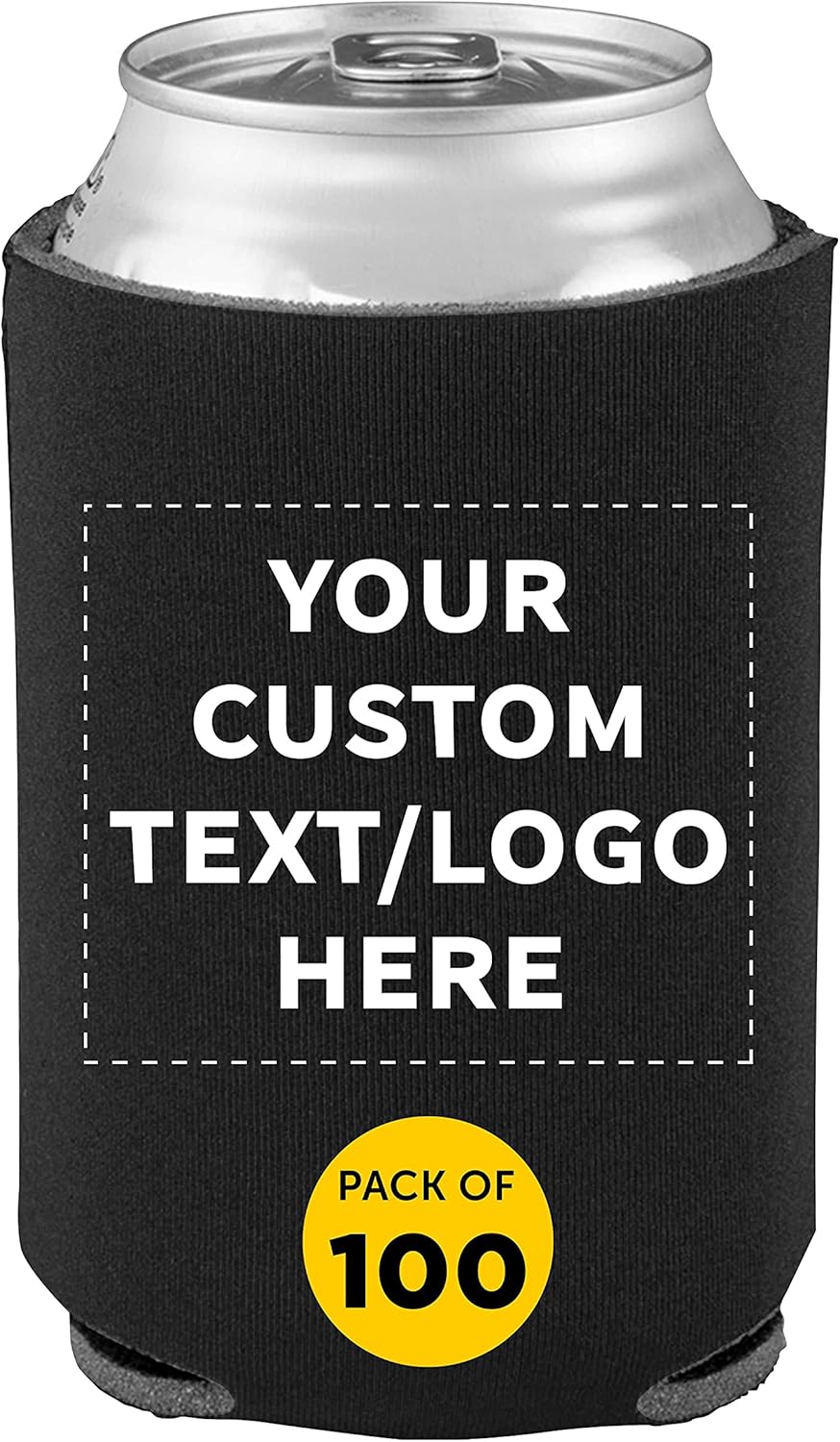 Custom Collapsible Beer Can Coolers Set of 100 for Events
