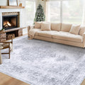 Vintage Distressed Medallion Area Rug 6ftx9ft for Living Room