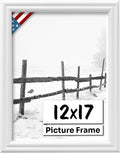 White 12x17 Picture Frame.75 in Wide - Minimal Handmade Wood Frame
