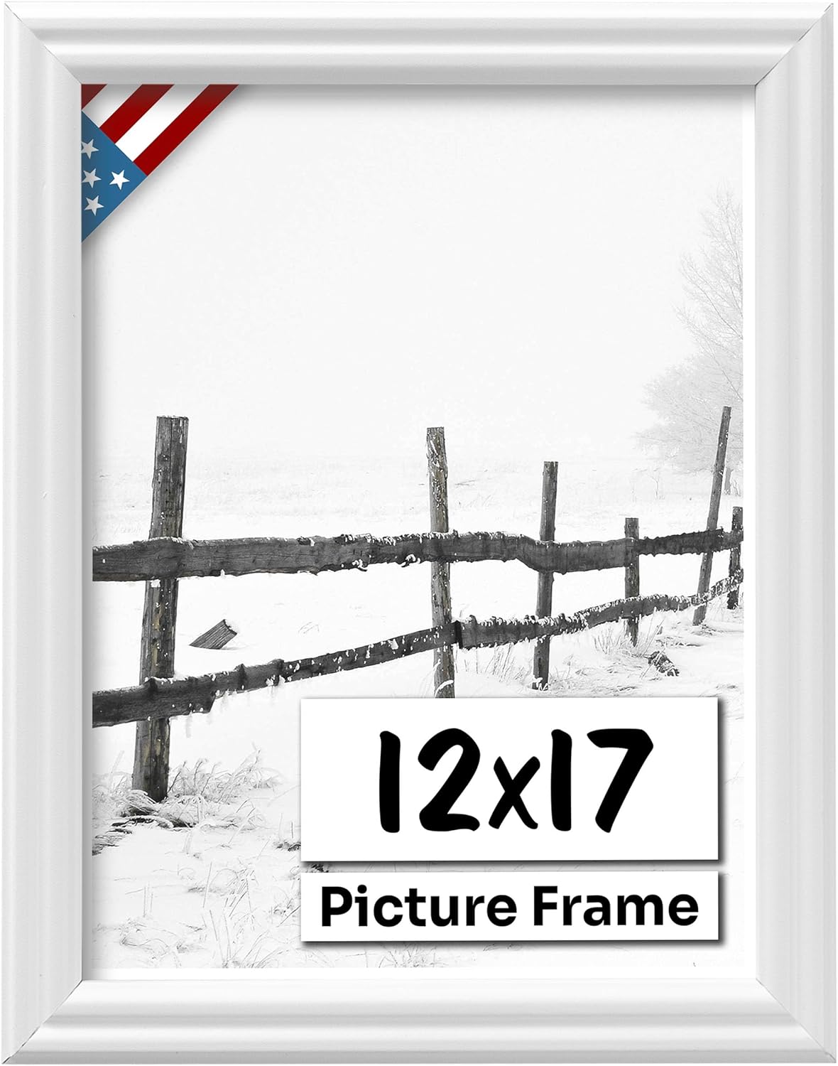 White 12x17 Picture Frame with UV-Blocking Plexiglass Finish