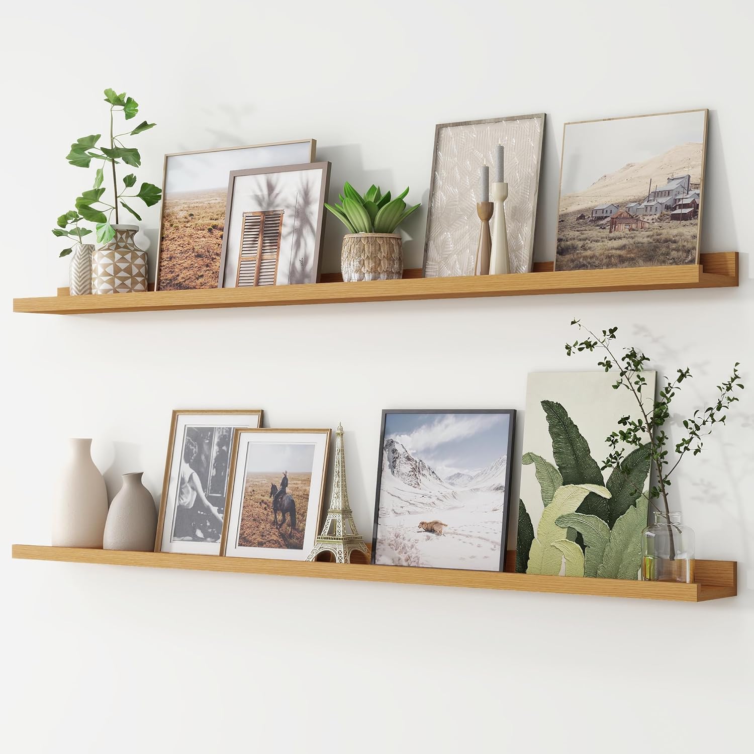Picture Ledge Shelf Set of 2 for Kids Bookshelf and Decor