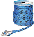 3/8 in x 150 ft Blue/Black Nylon Anchor Line - Marine Grade Thimble