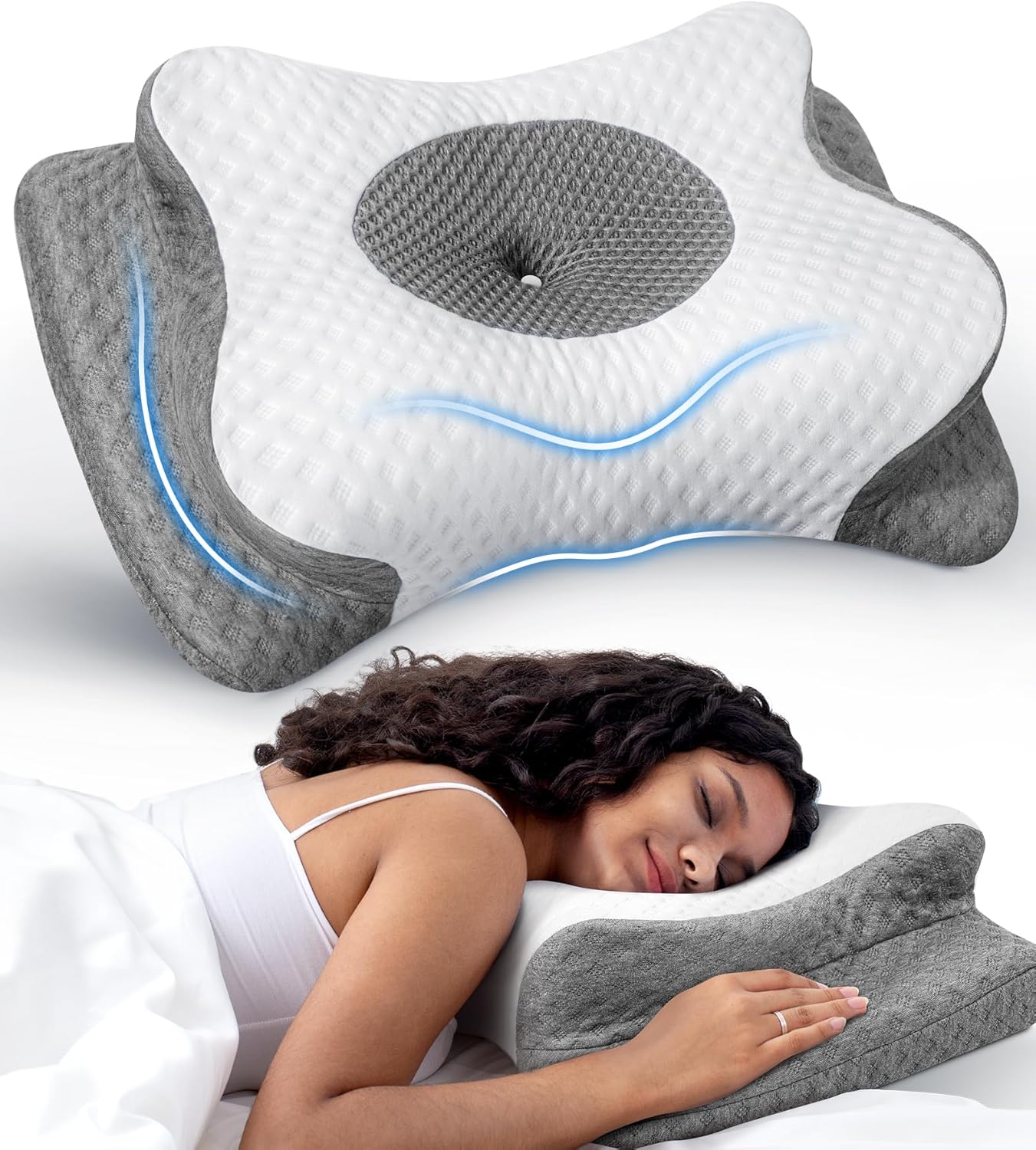 Cozyplayer Adjustable Cervical Pillow for Neck Support Comfort
