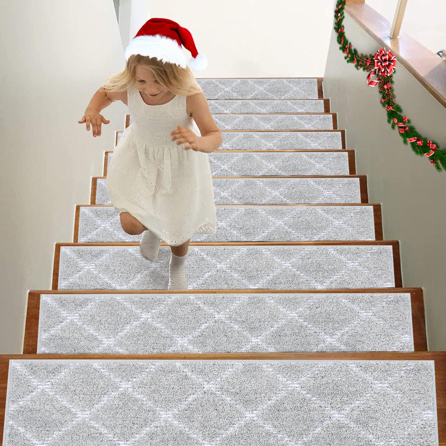 BEQHAUSE Stair Treads 15 Pack Non-Slip Mats for Wooden Steps