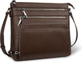 Genuine Leather Crossbody Bag with RFID Protection for Women