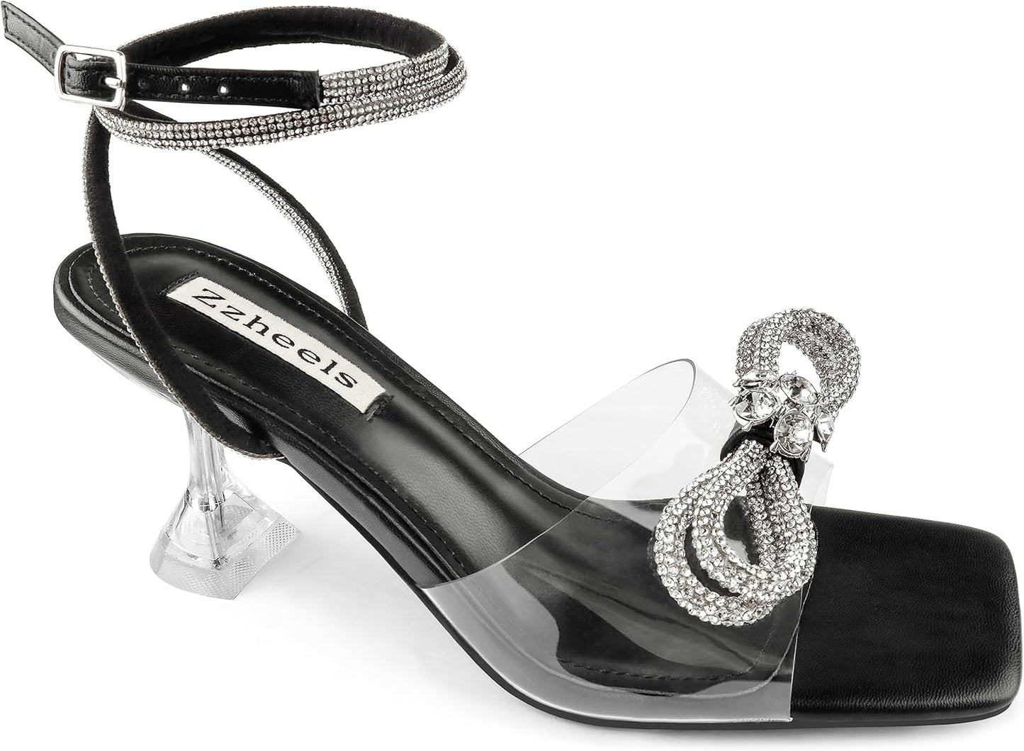 Zzheels Double Bowknots Crystal Sandals for Stylish Occasions