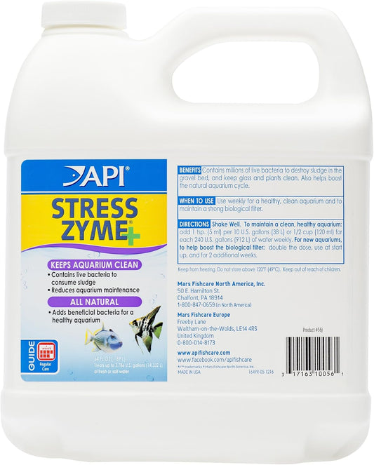 API STRESS ZYME Aquarium Cleaning Solution for Freshwater & Saltwater