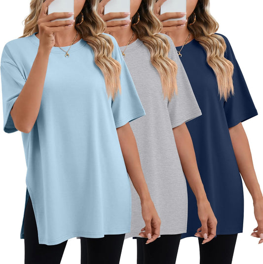 Huukeay Women's Oversized Gym T Shirts for Casual Workout Style