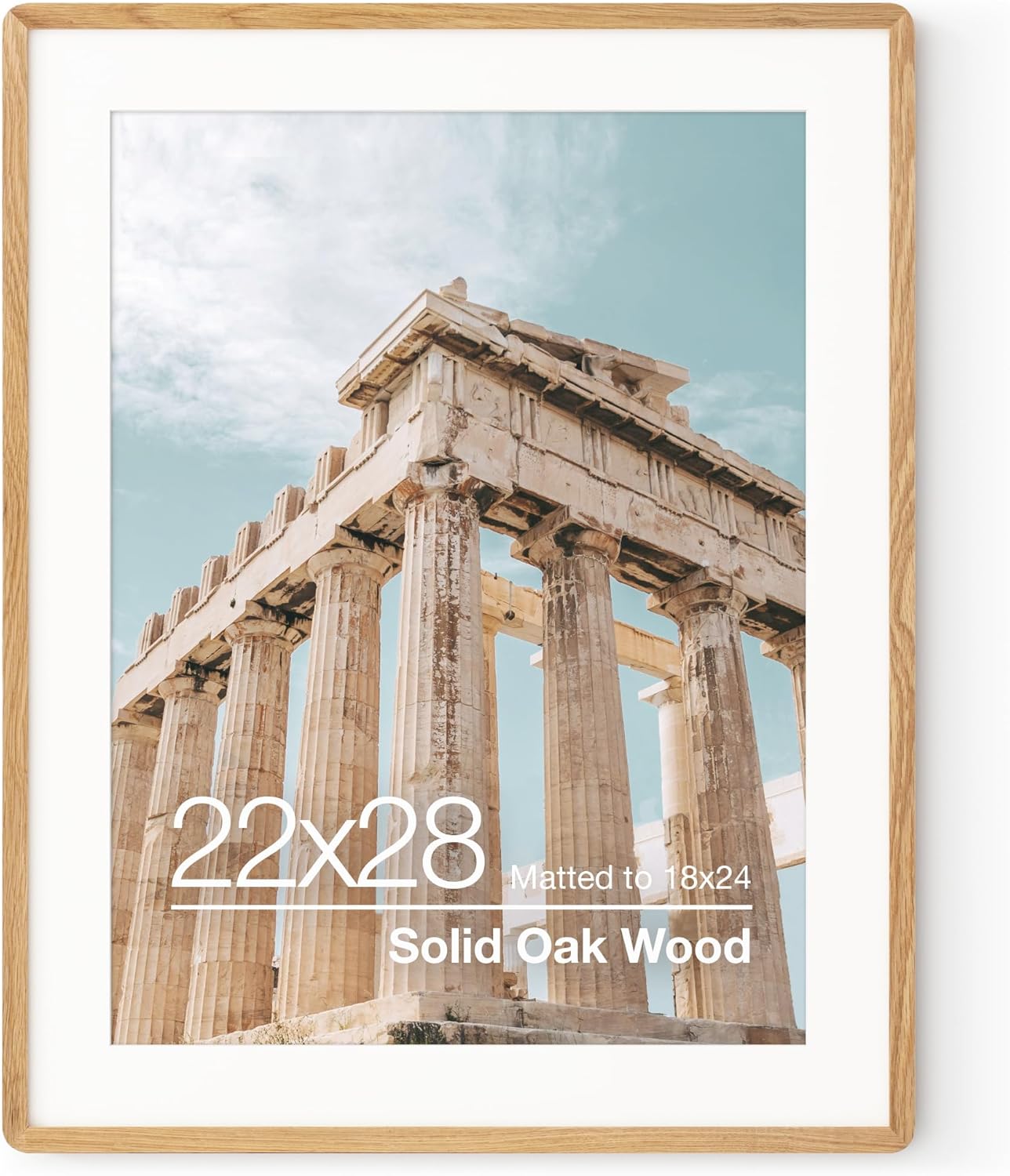 22x28 Poster Frame in Solid Oak Wood for Stylish Displays