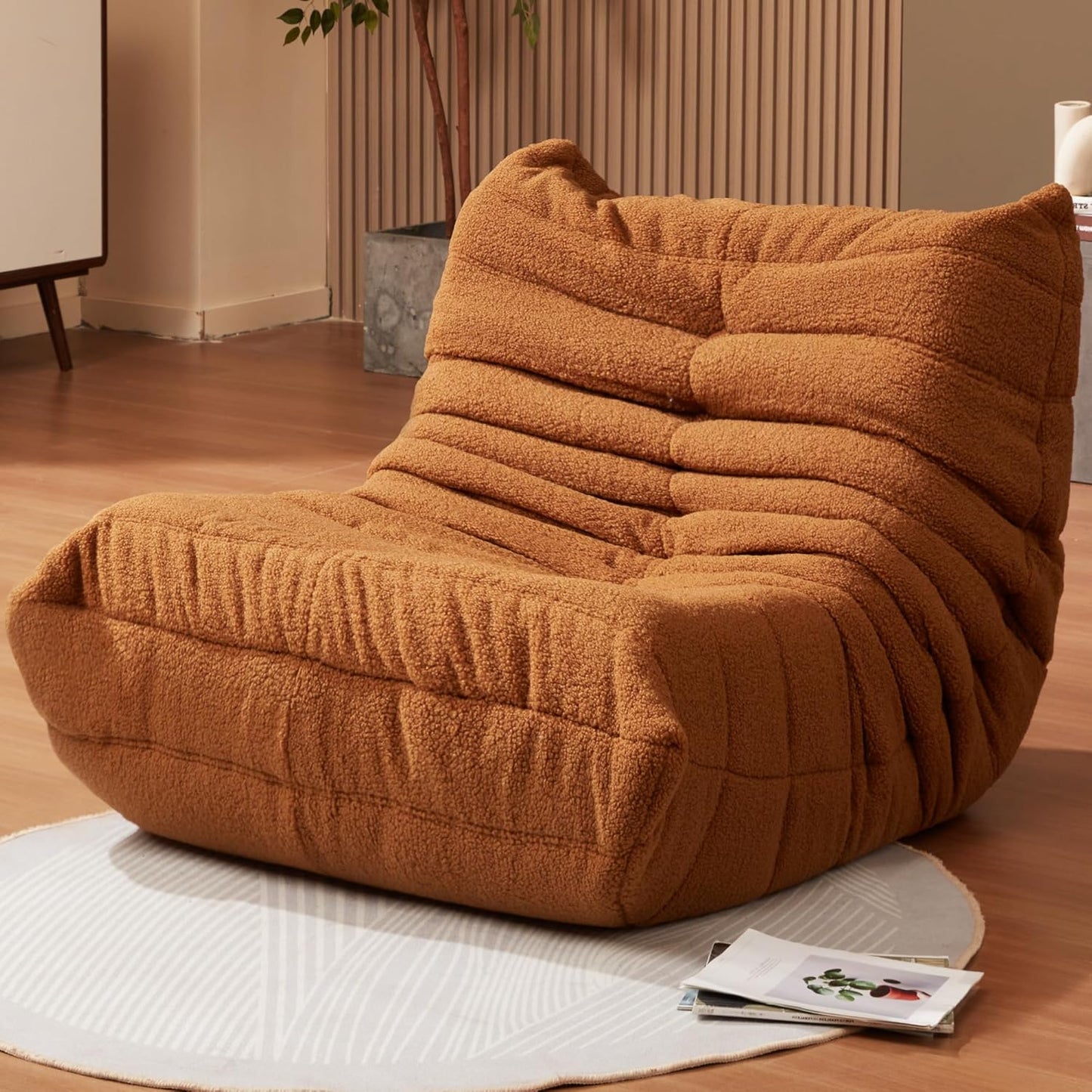 Giant Bean Bag Chair for Adults - Cozy Memory Foam Sofa