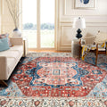 5x7 Area Rug for Living Room, Washable Non-Slip Vintage Carpet