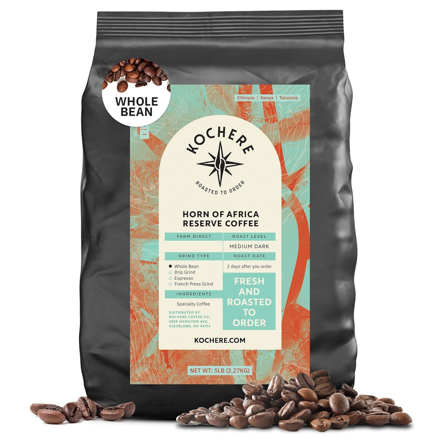 Horn of Africa Signature Reserve Espresso Blend - 5LB Fresh Coffee