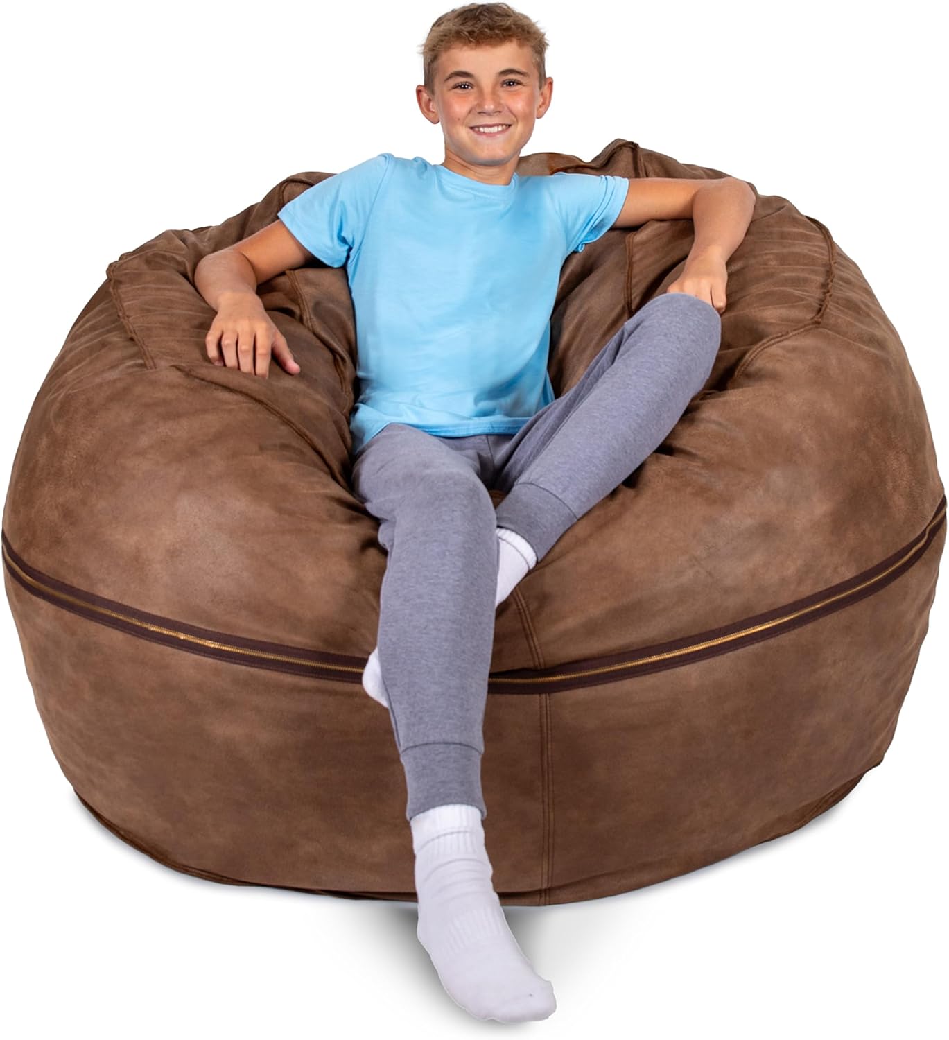 Big Joe Fuf Large Foam Filled Bean Bag Chair for Ultimate Comfort