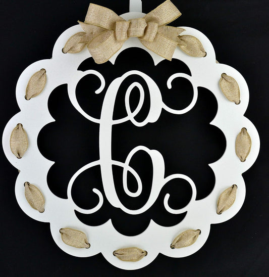 Monogrammed Door Hanger with Letter C - Perfect Gift Idea