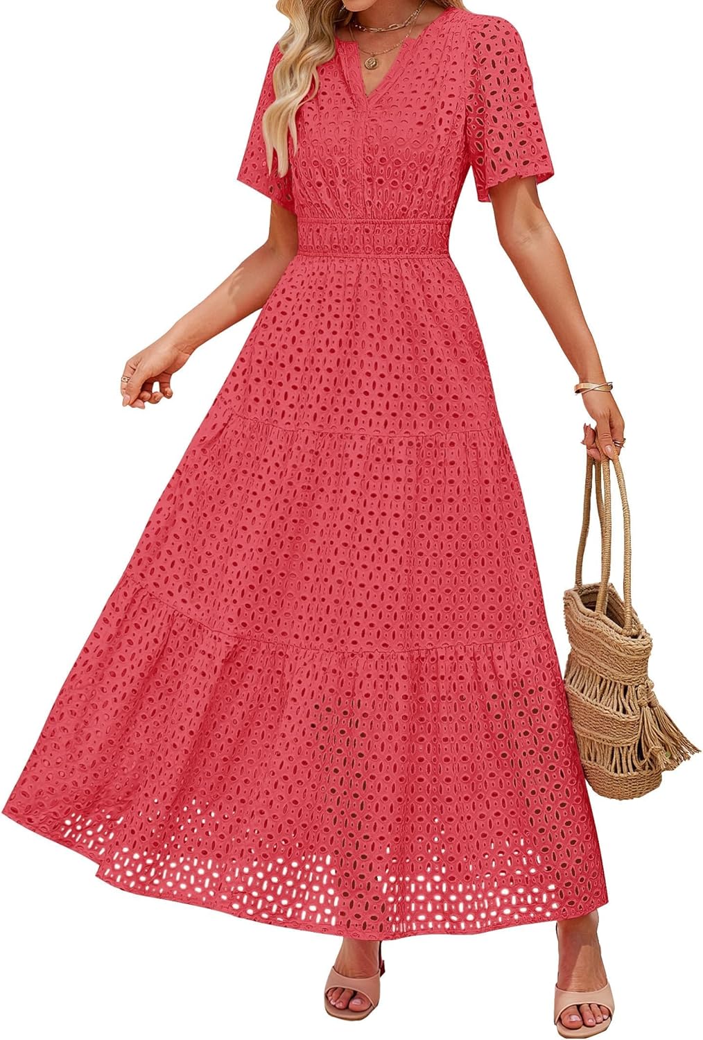 ZESICA Women's Summer Short Sleeve Maxi Dress for Every Occasion