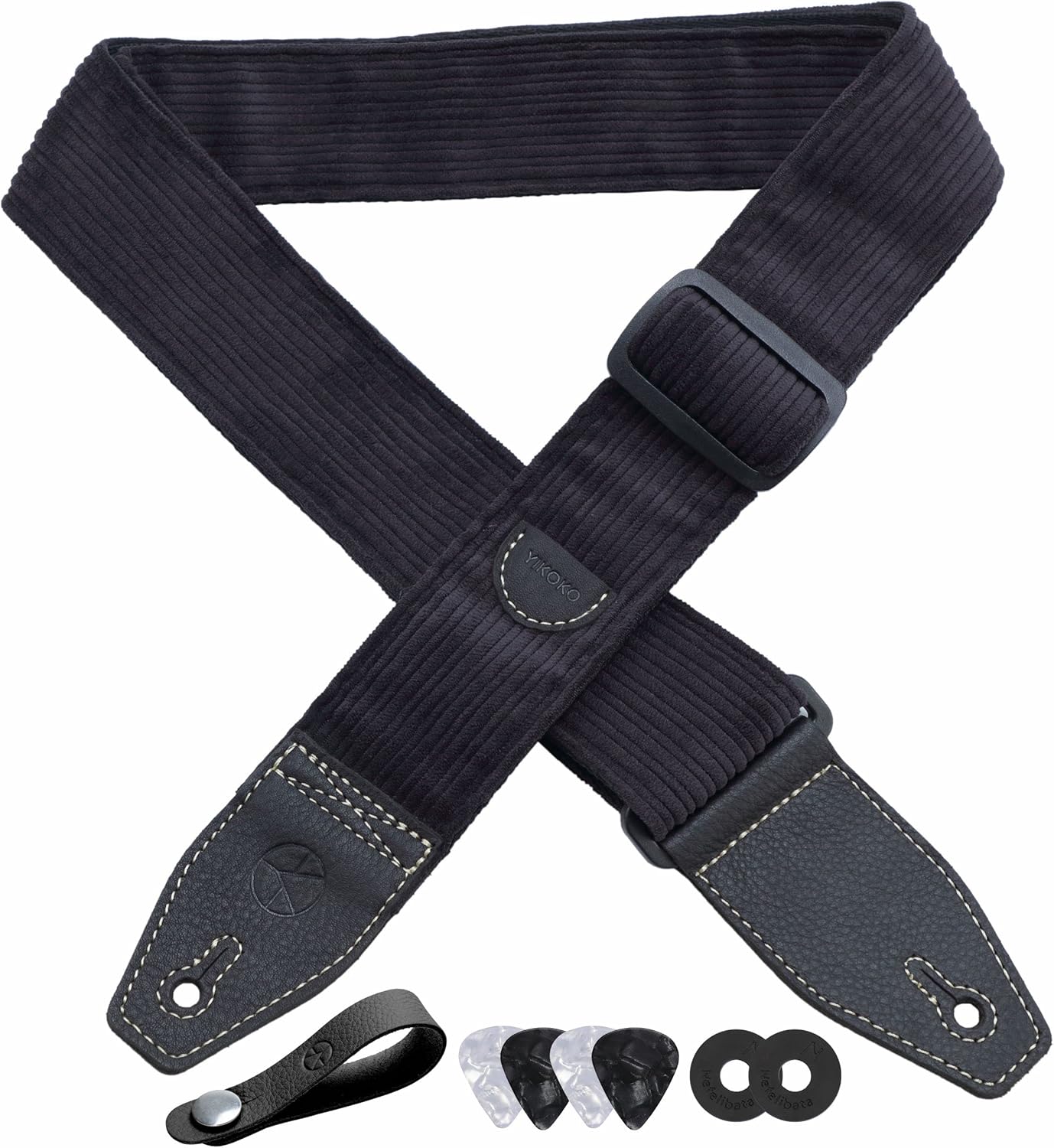 YIKOKO Corduroy Guitar Strap Set - Premium Quality & Free Extras