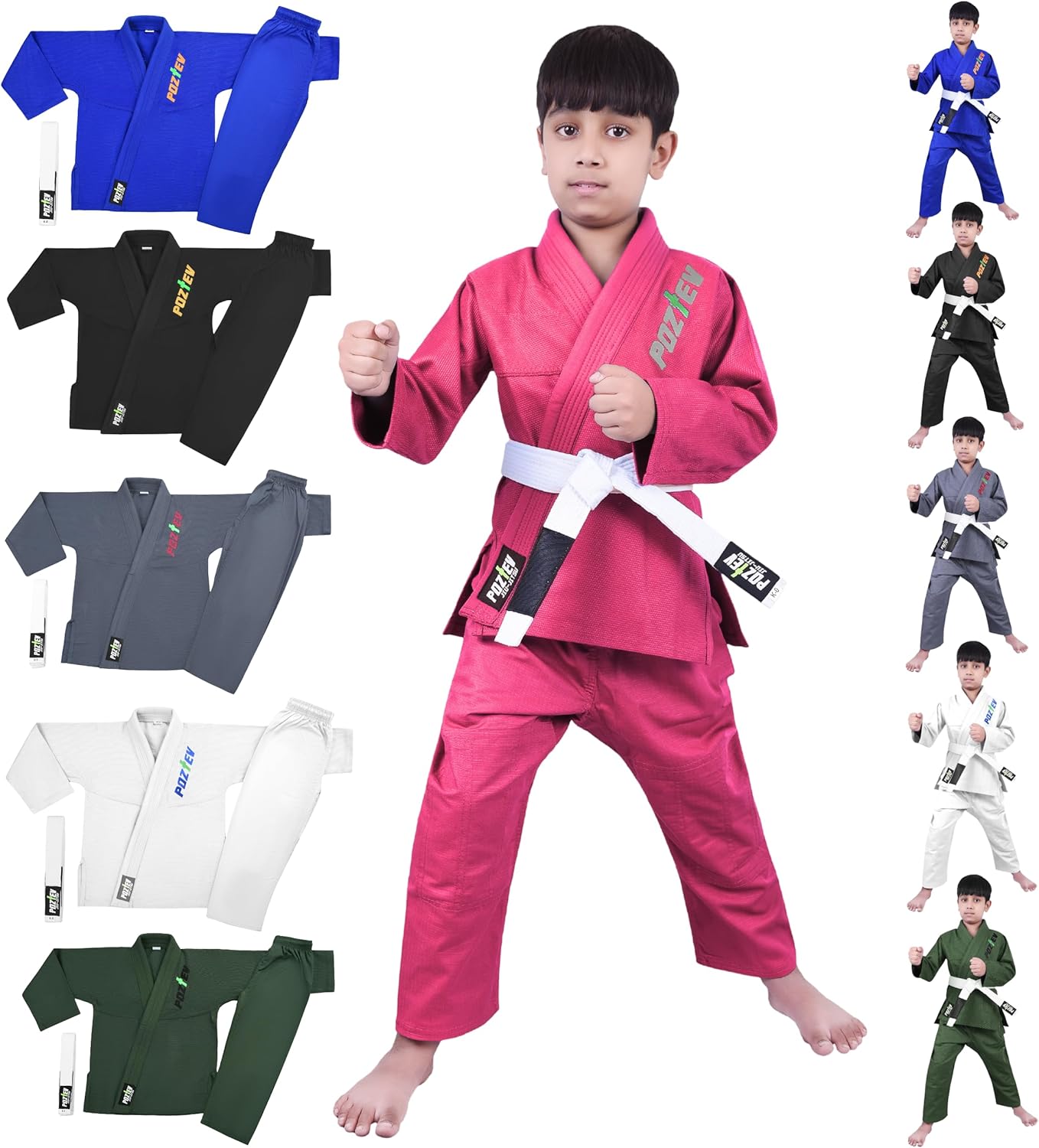Kids Brazilian Jiu Jitsu Gi by POZTEV - Perfect Fit